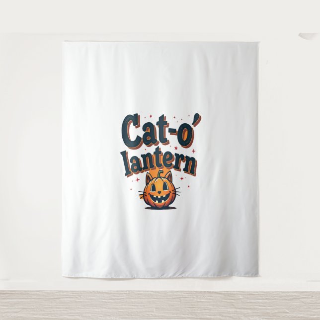 Tenture Chat-o'lanterne (Devant)
