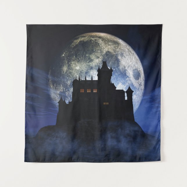 Tenture Château d'Imaginaire la nuit (Devant)