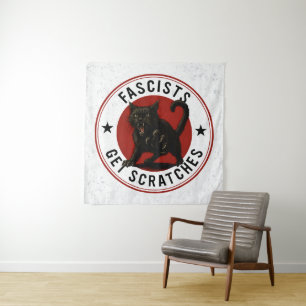 Tenture Chats Contre les Fascistes