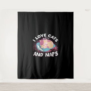 Tenture Chats marrants avec Citation Chat-Lover