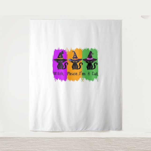 Tenture Chats Noirs En Sorcière Casquette Essentiel T-Shir (Devant)