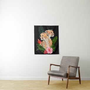 Tenture Cheetah Bouquet