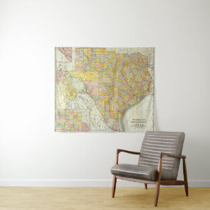 Tenture Chemin de fer de McNally de couche-point et carte