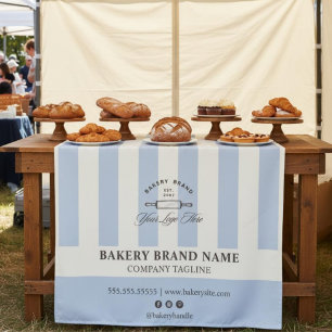 Tenture Chemin de table avec logo de boulangerie aux rayur