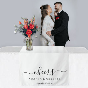 Tenture Chemin de table personnalisé de mariage M. et Mme