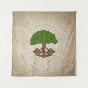 Tenture Chêne celtique Arbre de vie -Yggdrasil