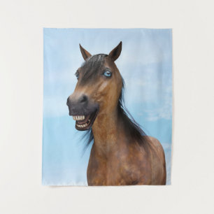Tenture Cheval de baie souriant heureux