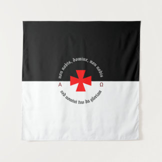 Tenture Chevalier modèle Alpha-Omega Non Nobis Domine