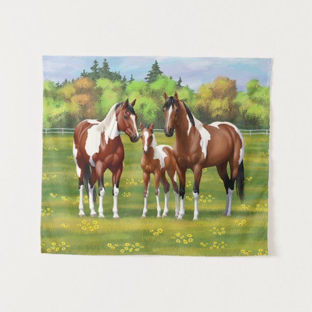 Tenture Chevaux Du Quartier De Peinture De Baie Pinto En P (Devant (Horizontal))