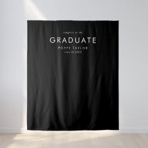 Tenture Chic Dark Black Graduate Graduate Photo Contexte