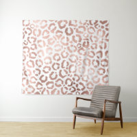Chic Rose Gold Leopard Cheetah Poster de animal