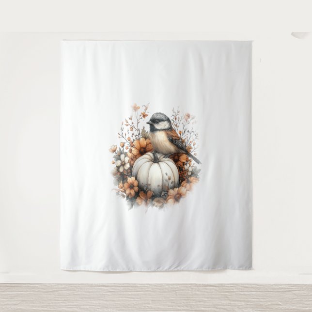 Tenture Chickadee Shirt Pays Citrouille (Devant)