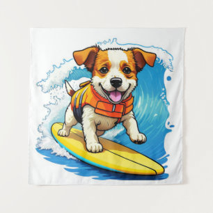Tenture Chien de surf