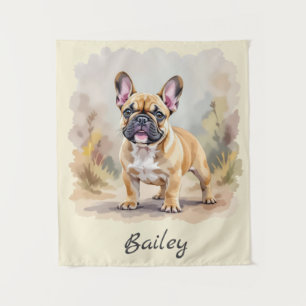 Tenture Chien Français Tan Tan Fawn Couleur Cute Frenchie