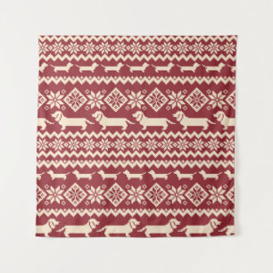 Tenture Chien Nordic motif illustration