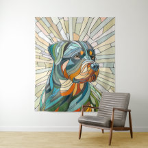 Chien Rottweiler - art de la mosaïque