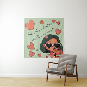Tenture Chien Valentine