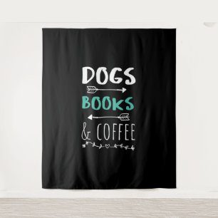Tenture Chiens Livres Café Weekend Amoureux des animaux