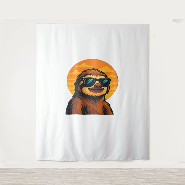 Tenture Chill Slots avec lunettes de soleil - Retro Sunset (Devant)