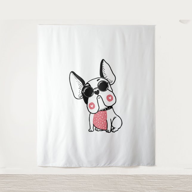 Tenture chiot mignon (Devant)