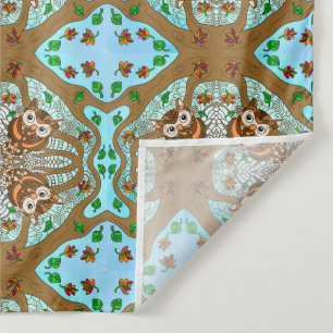 Tenture Chouette tirée à la main Mandala