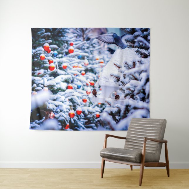 Tenture Christmas Idyll impressionnant (En situation (horizontale))