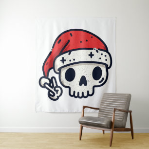 Tenture Christmas Skeleton Père Noël