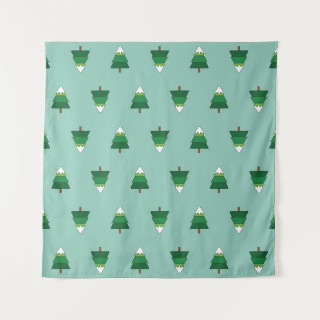 Tenture Christmas tree pattern (Devant)