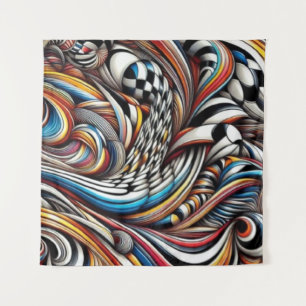 Tenture Chromatic Vortex – Dance of Infinite Ribbons