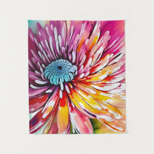 Tenture Chrysanthemum Fleur Art Abstrait Floral coloré