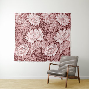 Tenture Chrysanthemum Maroon, William Morris
