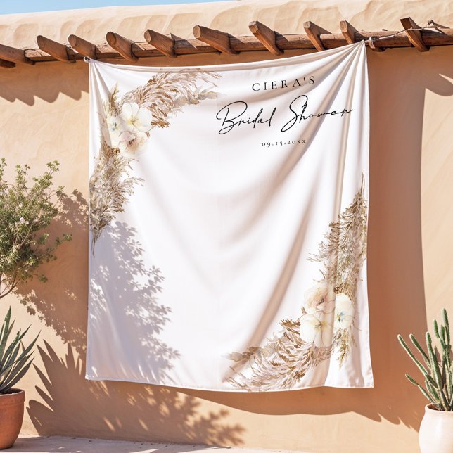 Tenture CIERA Bohème Pampas Grass Fête de Mariage (Créateur téléchargé)