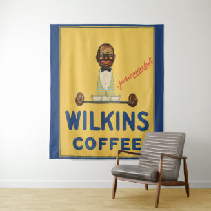 Tenture circa la copie 1930 d'annonce de café de Wilkins