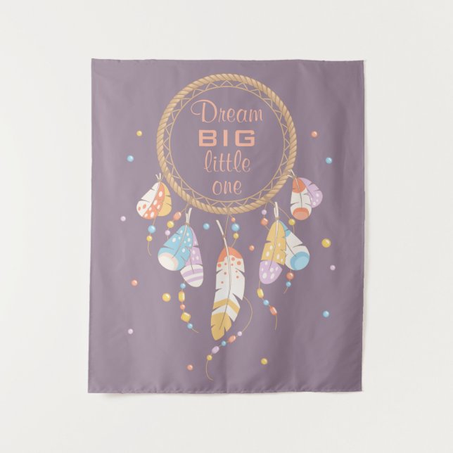 Tenture Citation de la bande de Dreamcatcher Boho Purple (Devant)