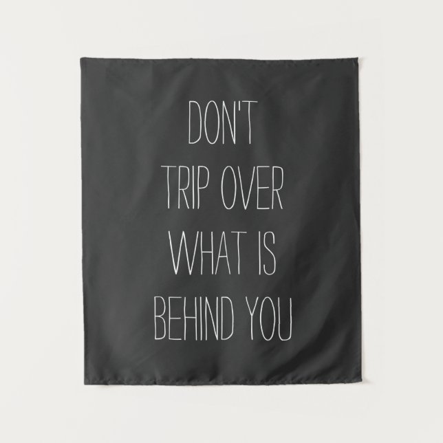 Tenture Citation Motivationnelle Inspirationnelle Noir et  (Devant)