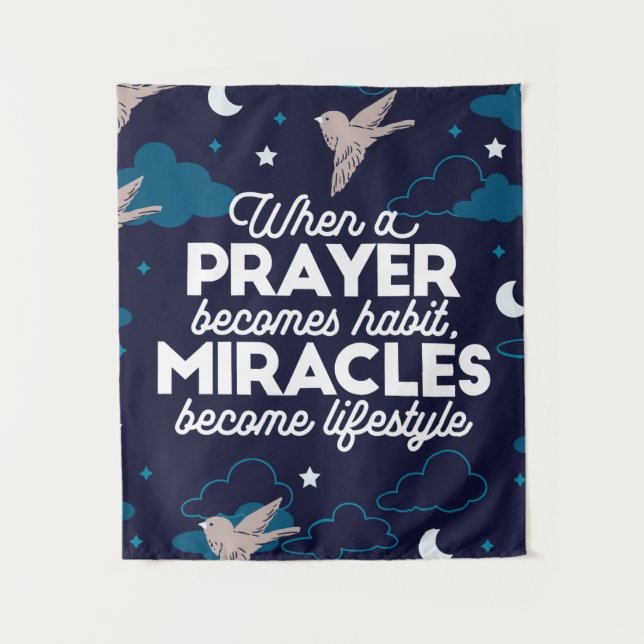 Tenture Citations de prière et de miracles (Devant)