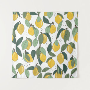 Tenture Citron Tropical : Vintage clair sans joint
