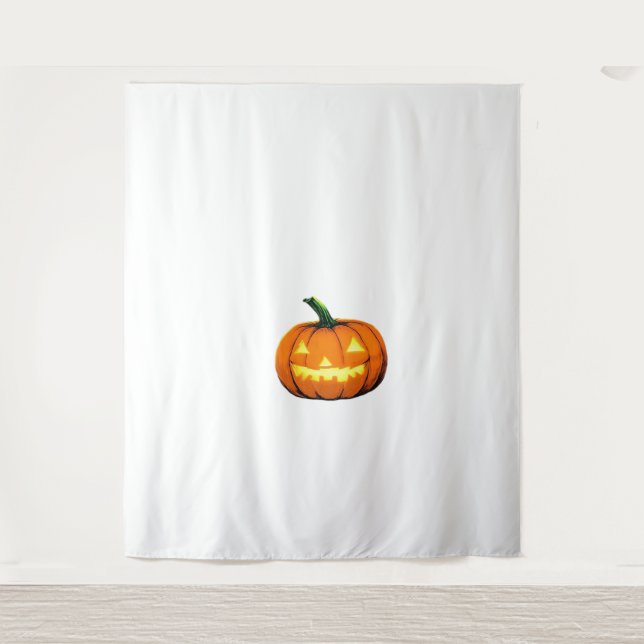 Tenture Citrouille de nuit étoilé Halloween Van Gogh Thank (Devant)