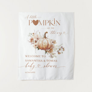 Tenture Citrouille Fleur sauvage Boho Fall Baby shower cou
