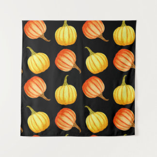 Tenture Citrouille orange : Motif d'aquarelle transparente