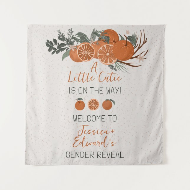 Tenture Citrus Orange Little Cutie Genre Revevela Party (Devant)