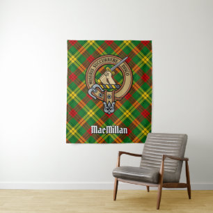 Tenture Clan MacMillan Crest sur Tartan