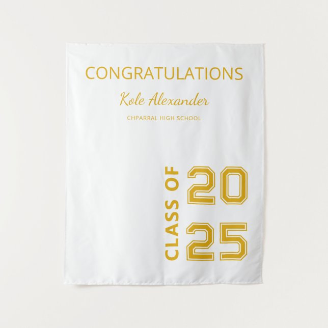 Tenture Classe de 2025 Custom Graduation Party High School (Devant)