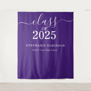 Tenture Classe de 2025 Purple Graduation Backdrop Prop