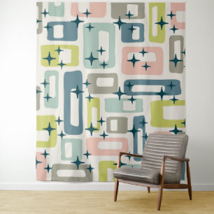 Tenture Classic Moderne Du Milieu Du Siècle Rétro Cartes D