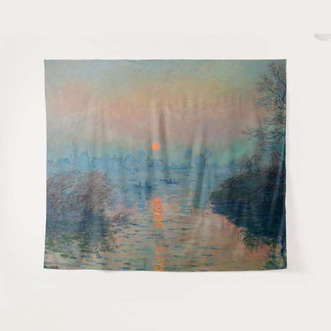 Tenture Claude Monet - Coucher de soleil sur la Seine à La (Devant (Horizontal))