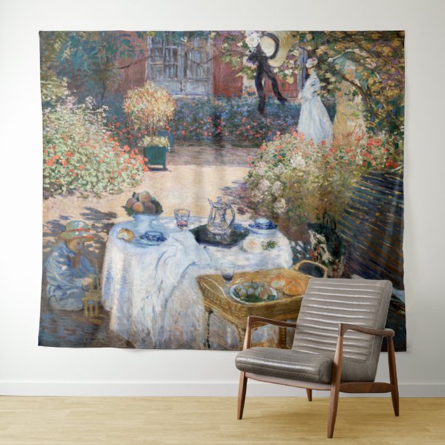 Tenture Claude Monet - Le déjeuner, panneau décoratif (En situation (horizontale))
