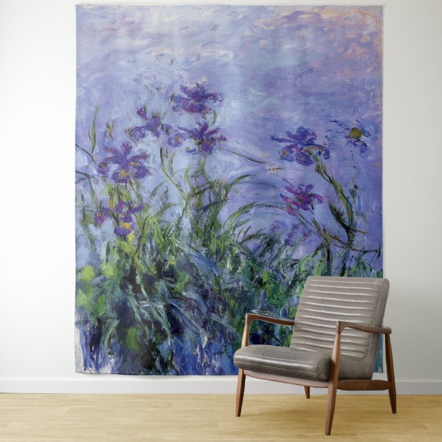 Tenture Claude Monet Lilac Irises (En situation)