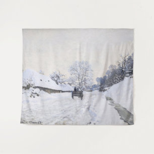 Tenture Claude Monet - Panier sur la route des neiges à Ho