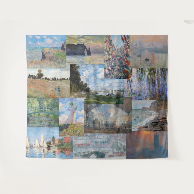 Tenture Claude Monet - Patchwork de chefs-d'oeuvre (Devant (Horizontal))